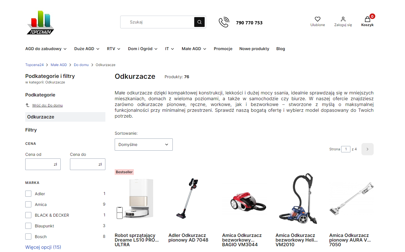 Urządzenie do zadań specjalnych: mały odkurzacz do trudno dostępnych miejsc