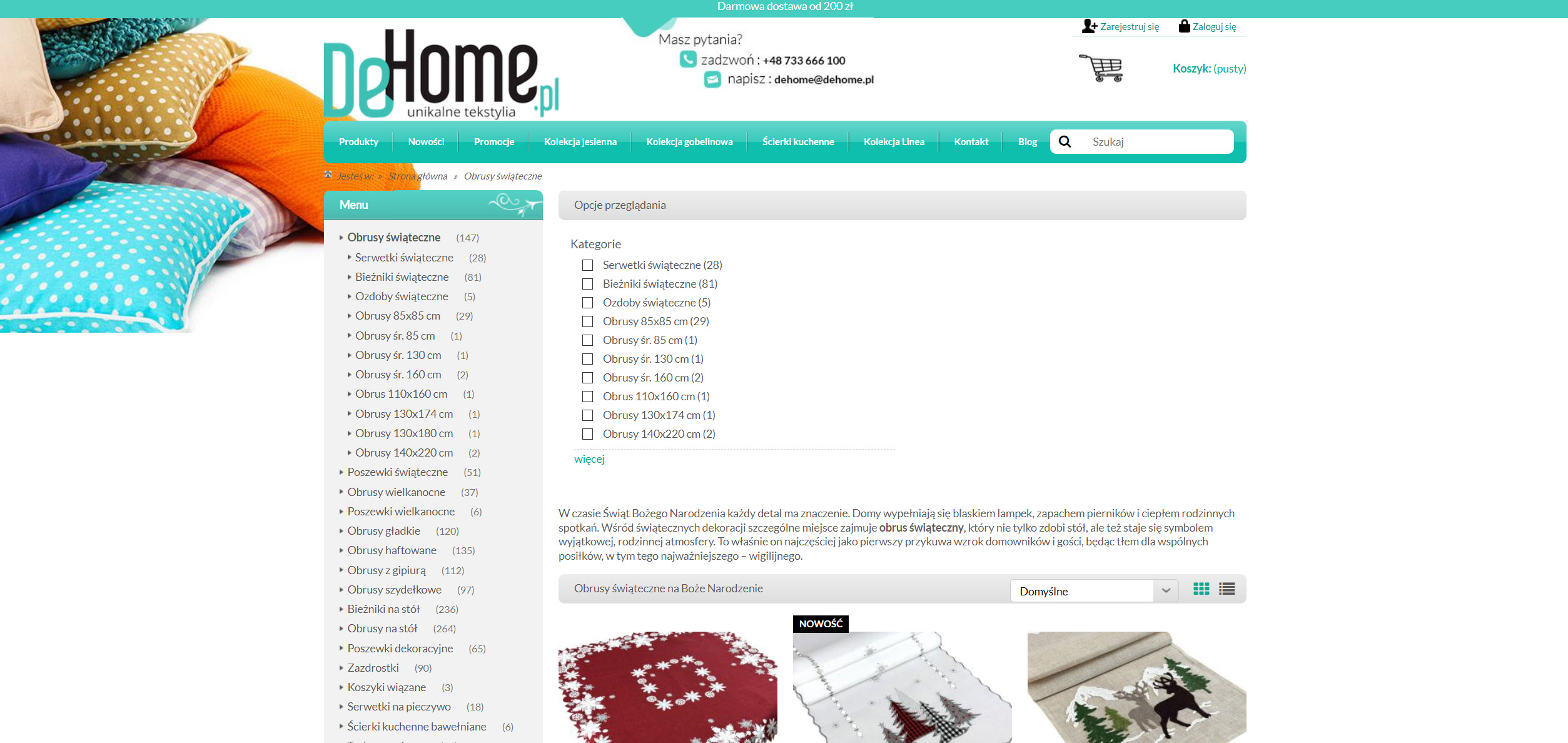 Obrusy świąteczne z haftem – klasyka, która nigdy nie wychodzi z mody