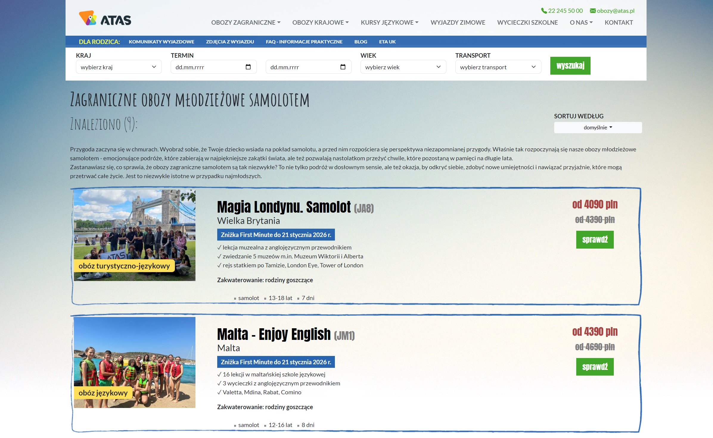 Pierwszy lot bez rodziców? Obozy młodzieżowe samolotem jako niezapomniana przygoda